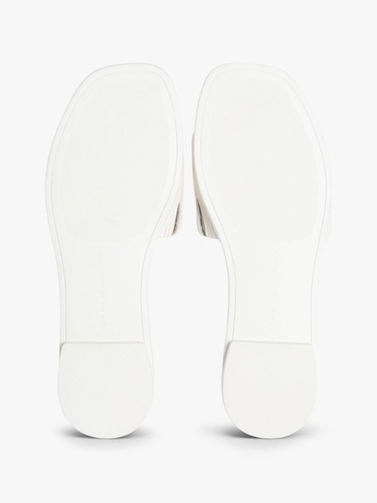 Beige Leather TH Monogram Strap Mules  Women