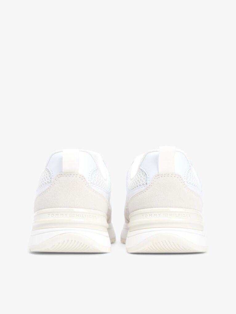 Άσπρο Tonal Sneakers Με Μίξη Υφών Και Μονόγραμμα TH  Γυναίκες