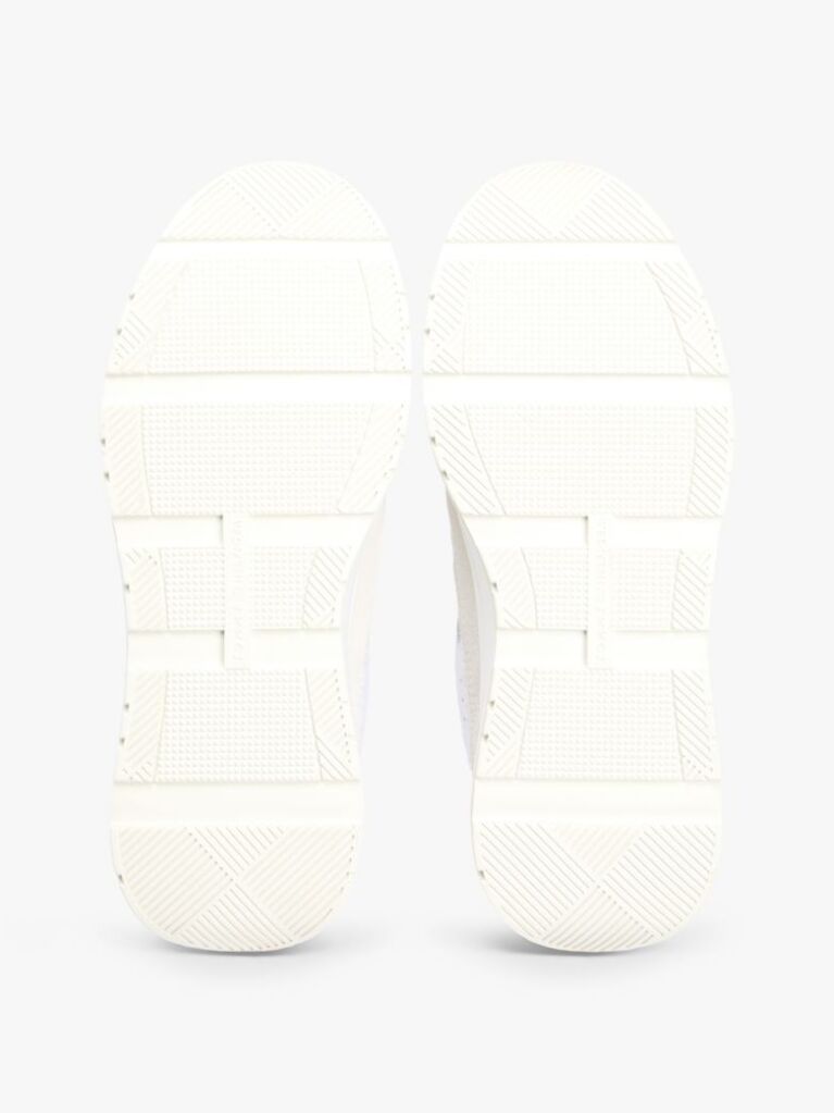 Άσπρο Tonal Sneakers Με Μίξη Υφών Και Μονόγραμμα TH  Γυναίκες