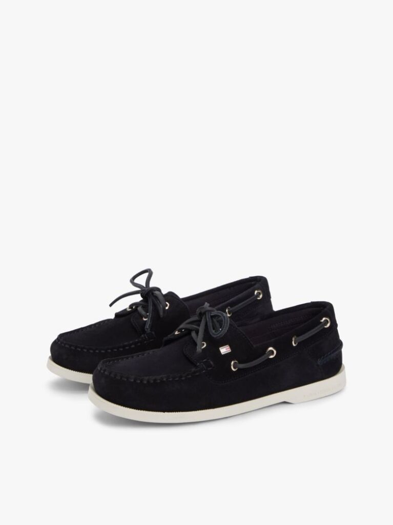 Blue Suede Boat Shoes  Women