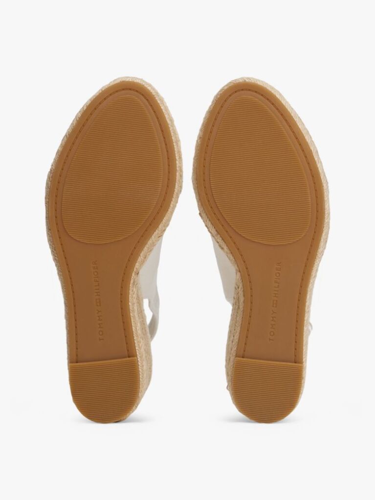 White Hemp Slingback Wedge Espadrilles  Women