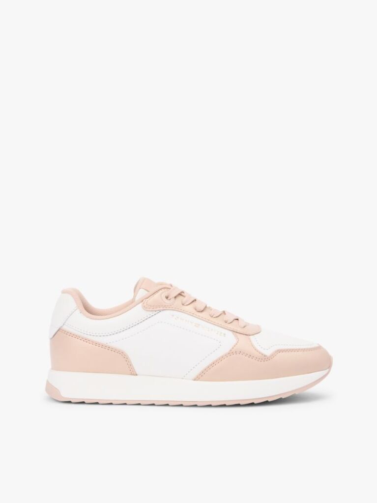 Multi Metallic Logo Leather Serrated Trainers  Women