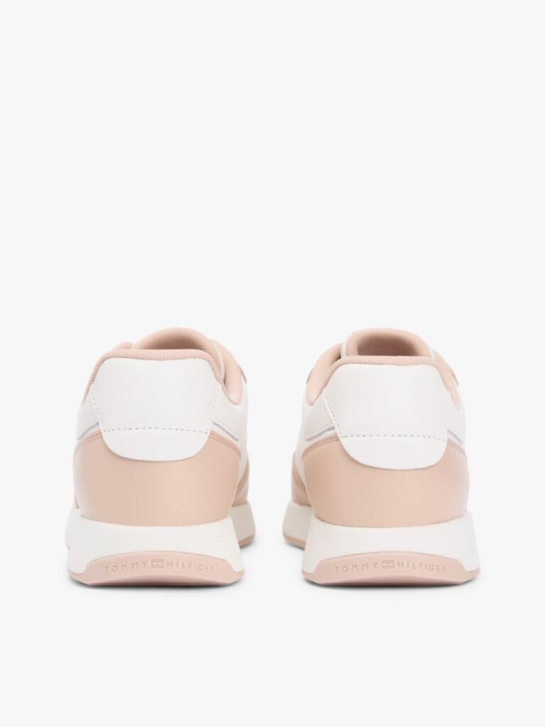 Multi Metallic Logo Leather Serrated Trainers  Women