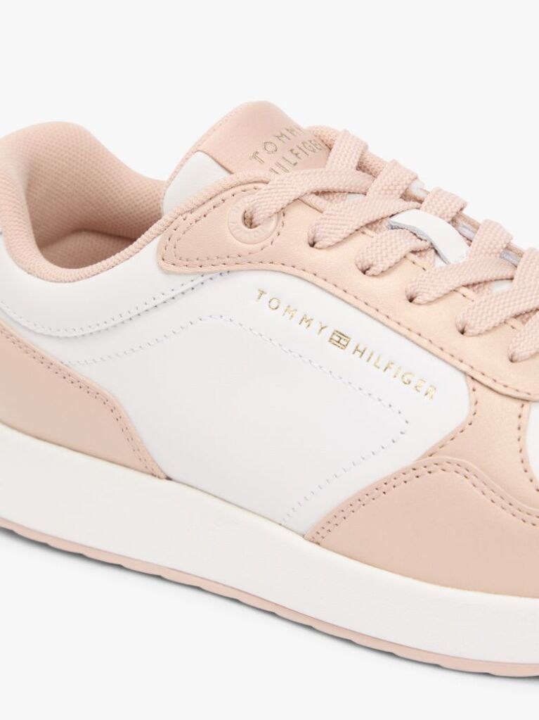 Multi Metallic Logo Leather Serrated Trainers  Women