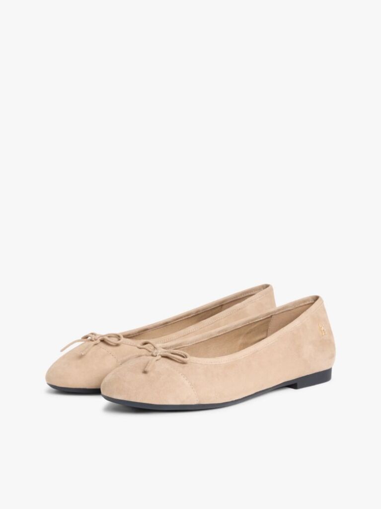 Brown TH Monogram Suede Ballerinas  Women