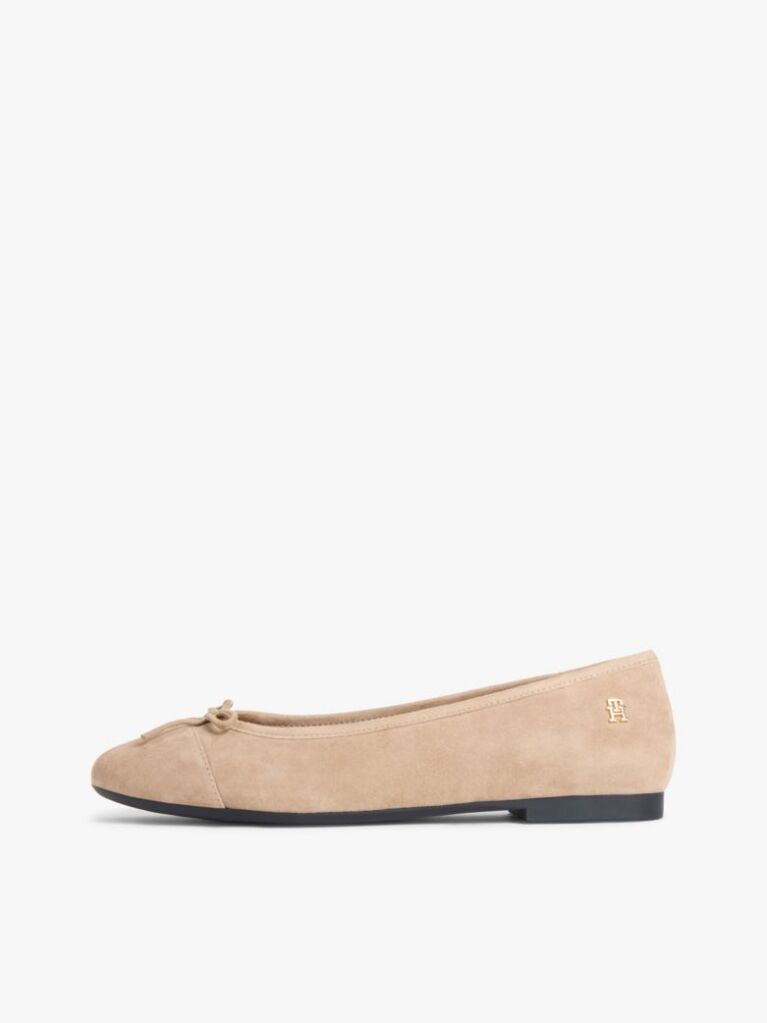 Brown TH Monogram Suede Ballerinas  Women