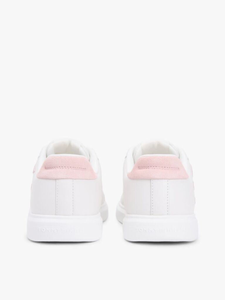 Άσπρο Δερμάτινα Sneakers Με Κεντητό Λογότυπο  Γυναίκες