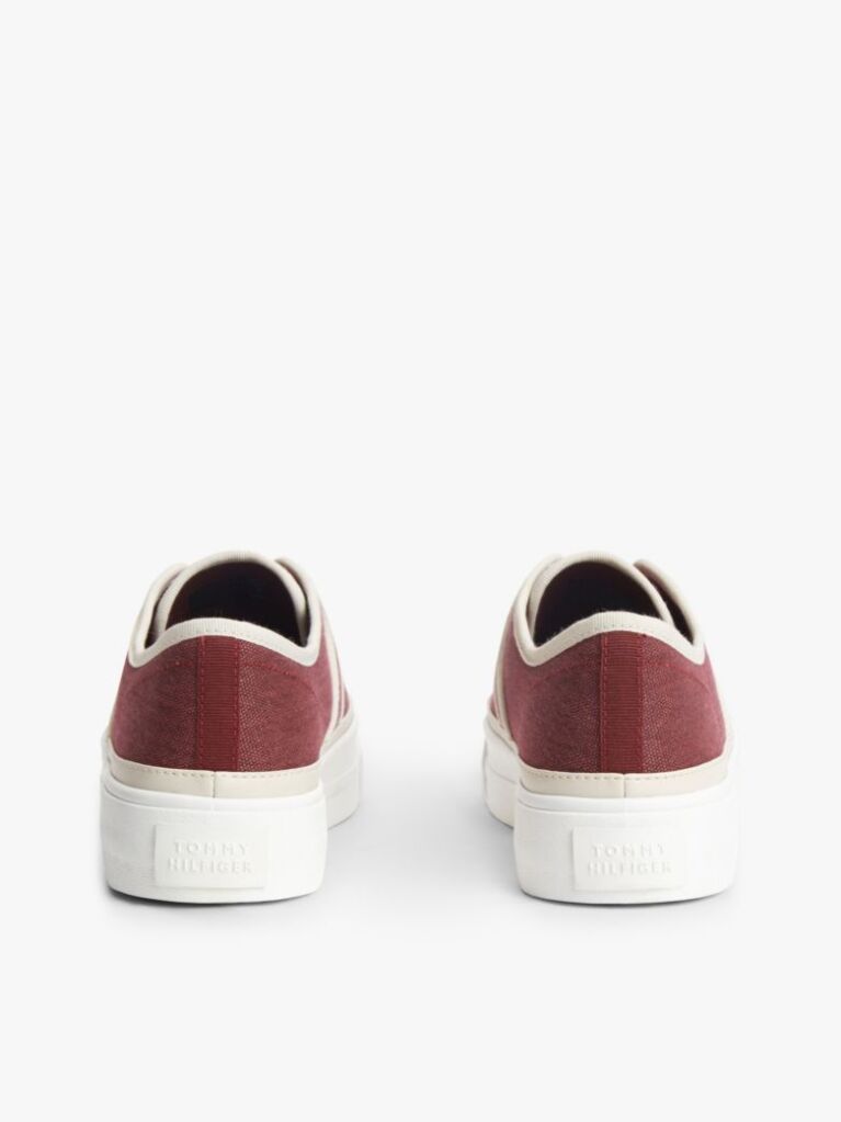 Κόκκινο Sneakers Mε Πλατφόρμα Από Canvas  Γυναίκες