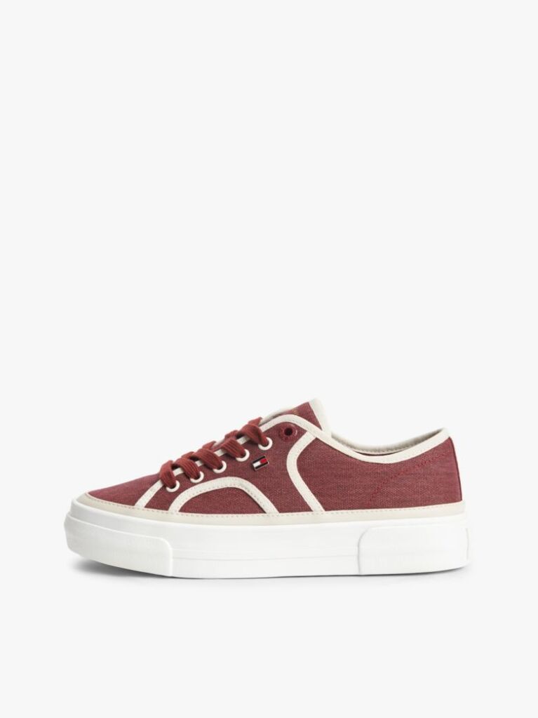 Κόκκινο Sneakers Mε Πλατφόρμα Από Canvas  Γυναίκες