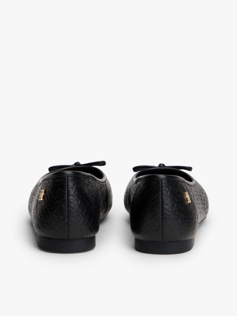 Black TH Monogram Embossed Ballerinas  Women