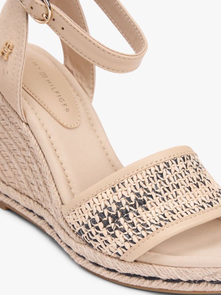 Multi Raffia Strap High Wedge Espadrilles  Women
