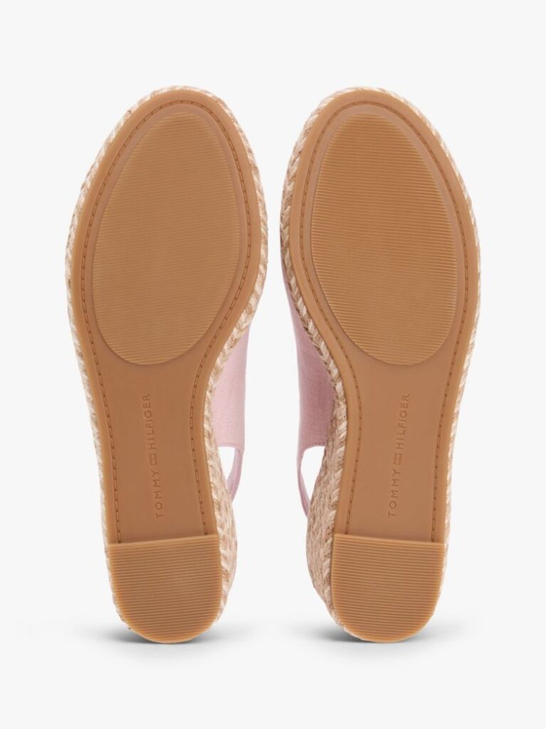 Pink Hemp Slingback Wedge Espadrilles  Women