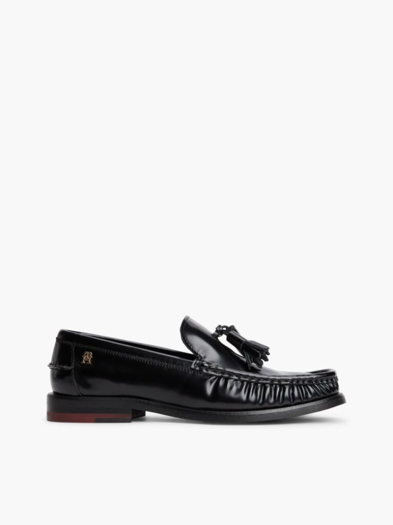 Μαύρο Δερμάτινα Loafers Με Tassel  Γυναίκες
