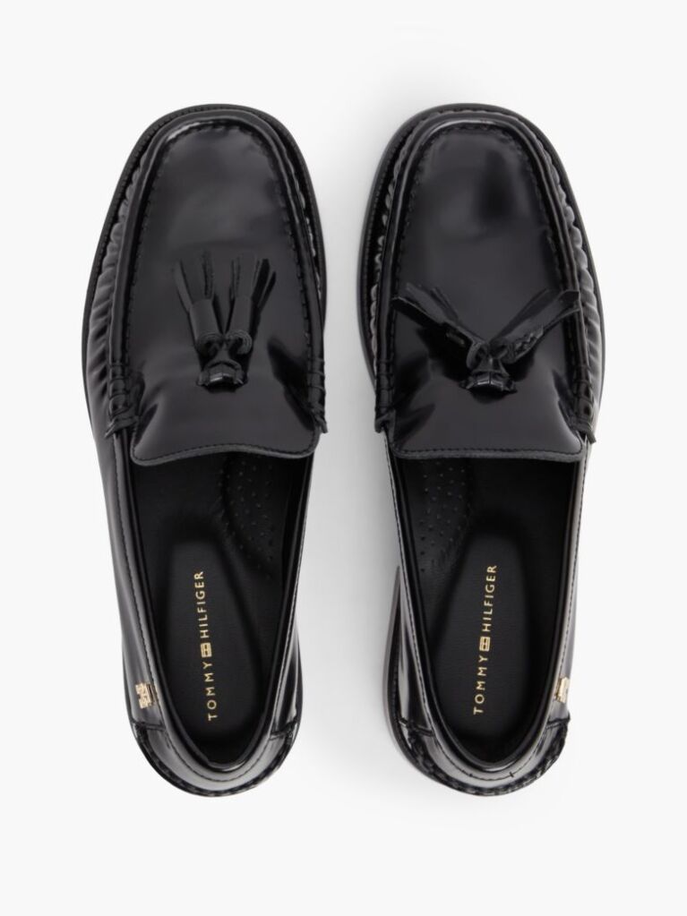 Μαύρο Δερμάτινα Loafers Με Tassel  Γυναίκες