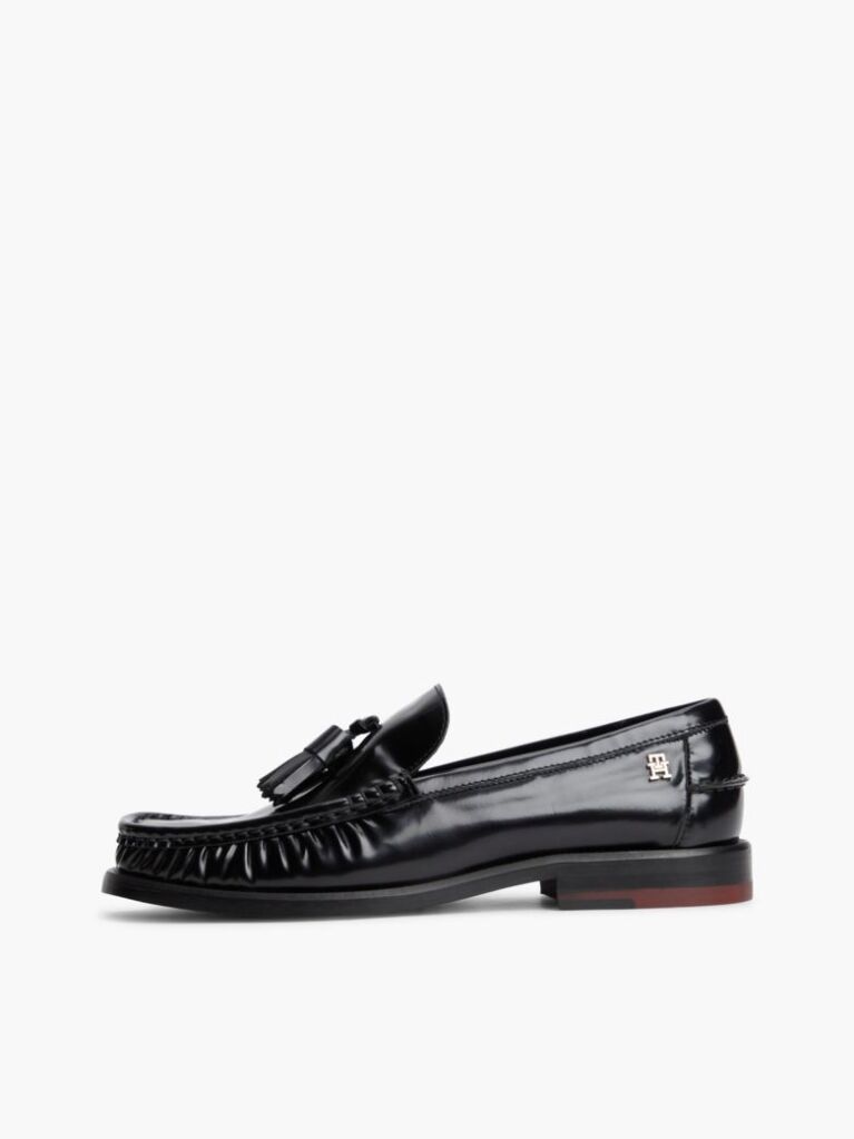 Μαύρο Δερμάτινα Loafers Με Tassel  Γυναίκες