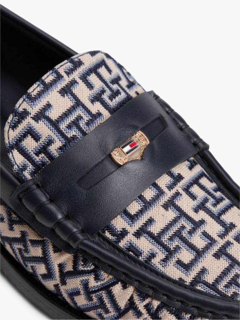 Μπλε TH Monogram Penny Loafers  Γυναίκες