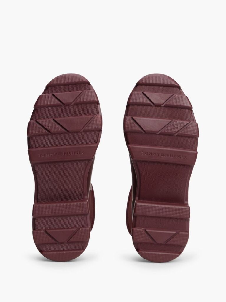 Red TH Monogram Cleat Rain Boots  Women