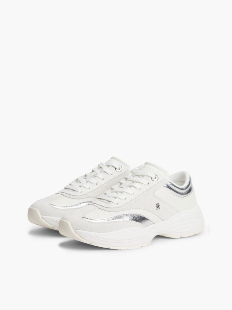 Μπεζ Σουέτ Sneakers Με Μονόγραμμα TH  Γυναίκες