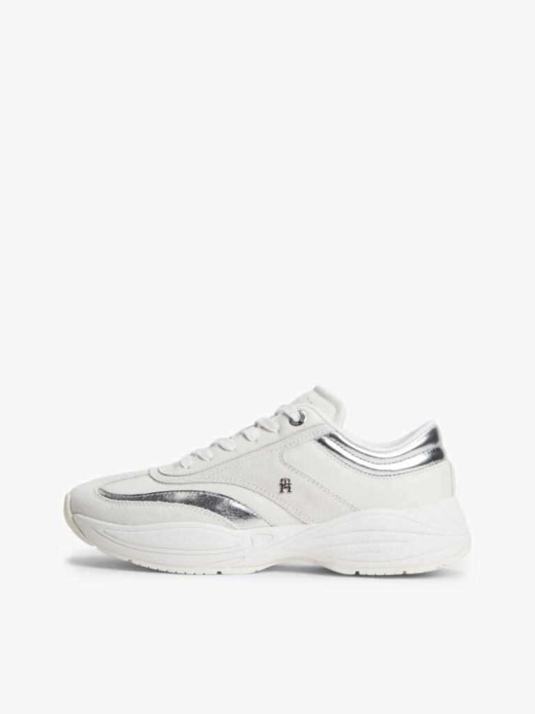 Μπεζ Σουέτ Sneakers Με Μονόγραμμα TH  Γυναίκες