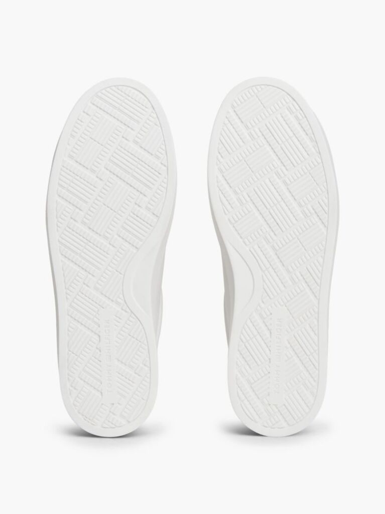 Μπεζ TH Monogram Δερμάτινα Sneakers Σε Στιλ Πλατφόρμας  Γυναίκες
