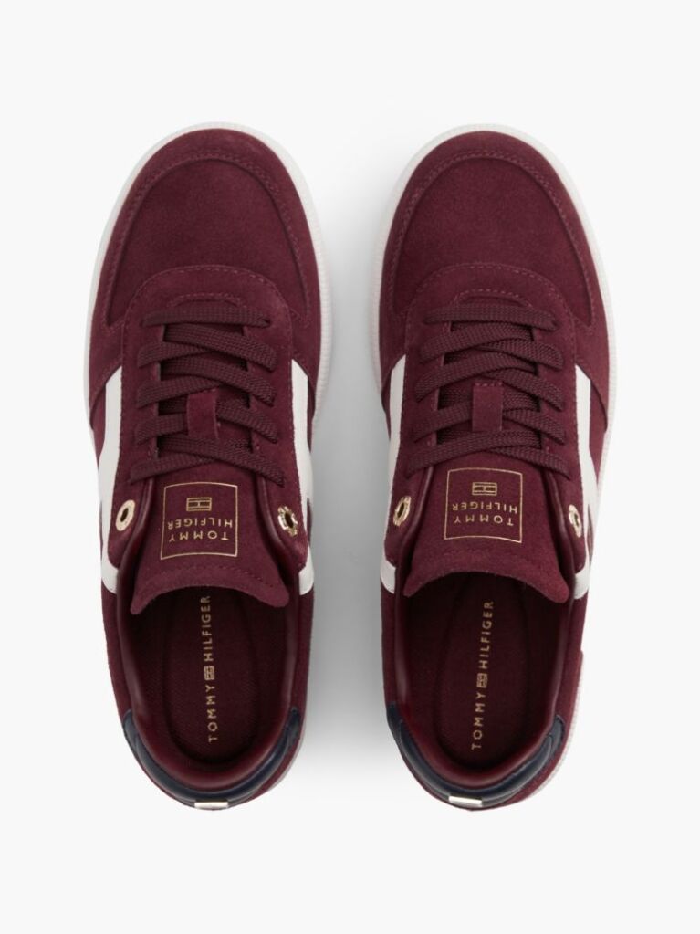 Κόκκινο Σουέτ Sneakers Με Μίξη Υφών  Γυναίκες