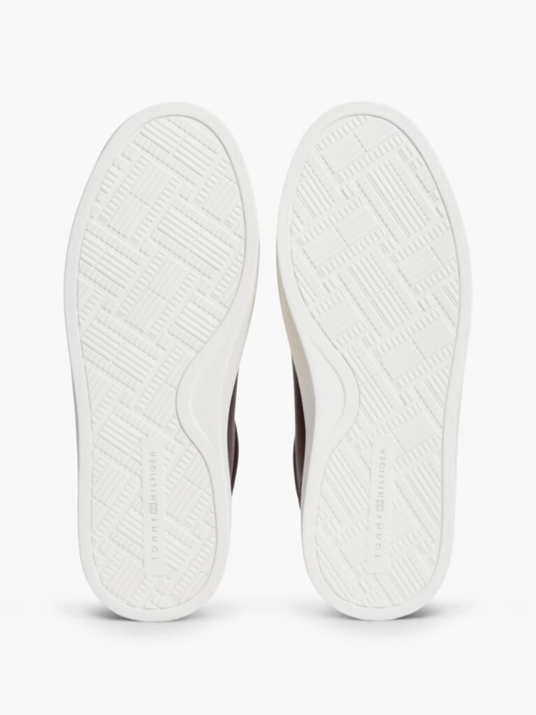 Κόκκινο Δερμάτινα Sneakers Με Ανάγλυφο Φινίρισμα  Γυναίκες