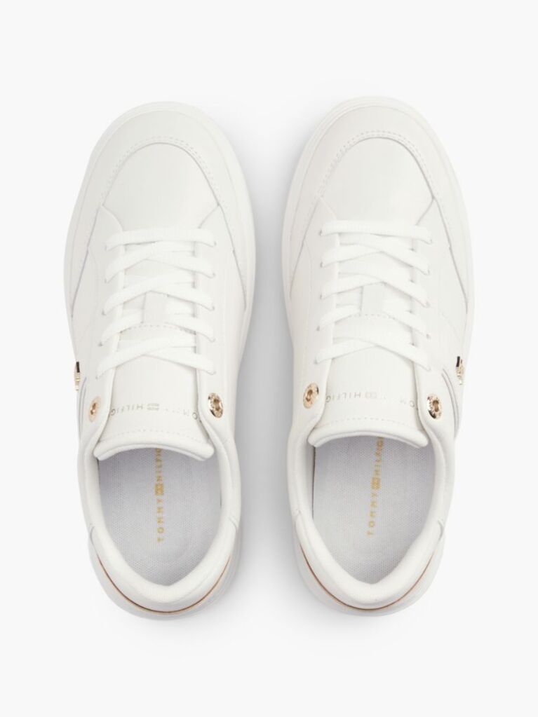 Μπεζ Δερμάτινα Sneakers Με Ανάγλυφο Φινίρισμα  Γυναίκες