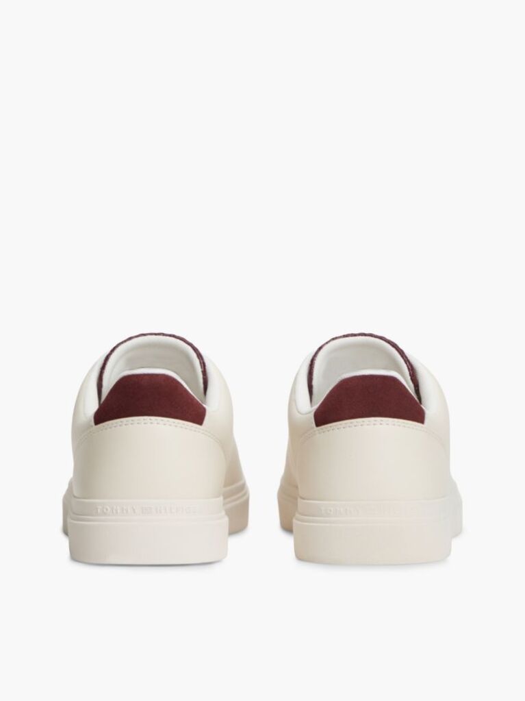 Μπεζ TH Monogram Δερμάτινα Sneakers  Γυναίκες