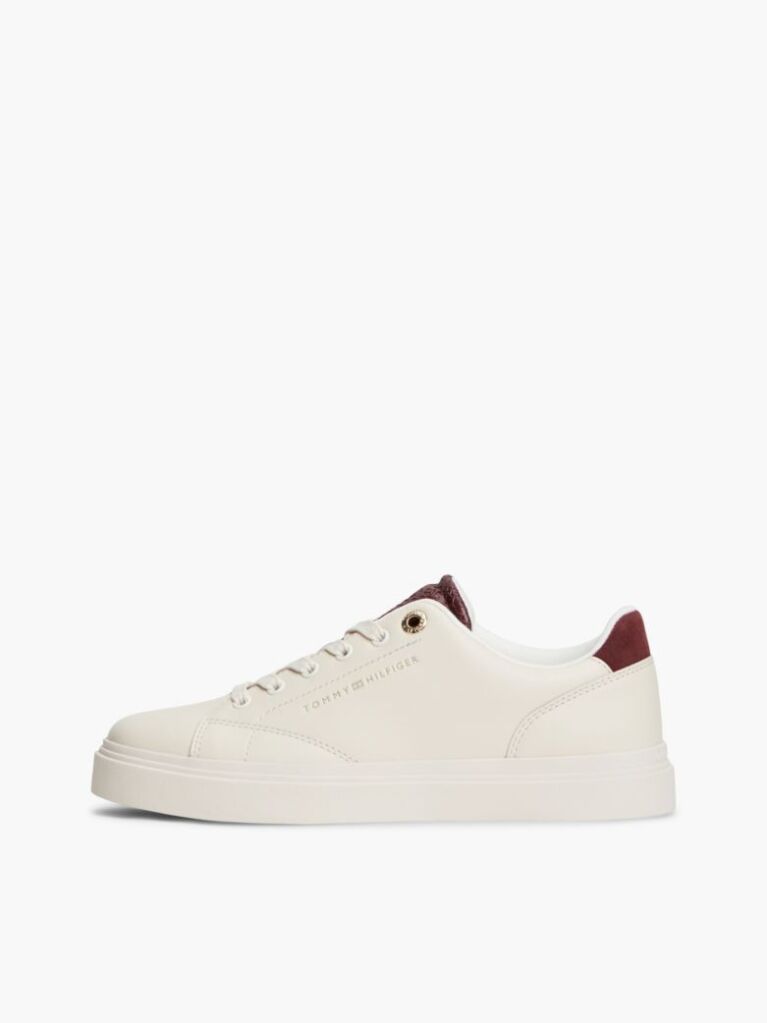 Μπεζ TH Monogram Δερμάτινα Sneakers  Γυναίκες