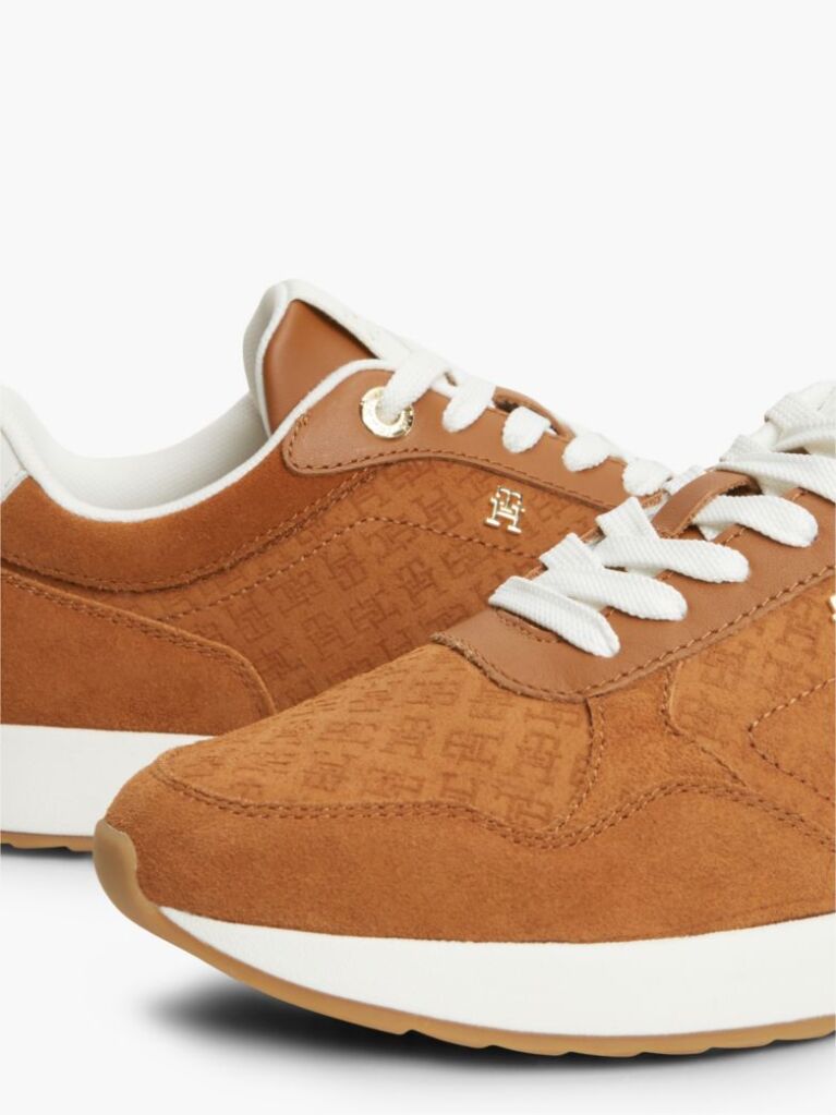 Καφέ TH Monogram Σουέτ Sneakers  Γυναίκες