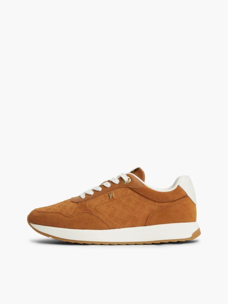 Καφέ TH Monogram Σουέτ Sneakers  Γυναίκες