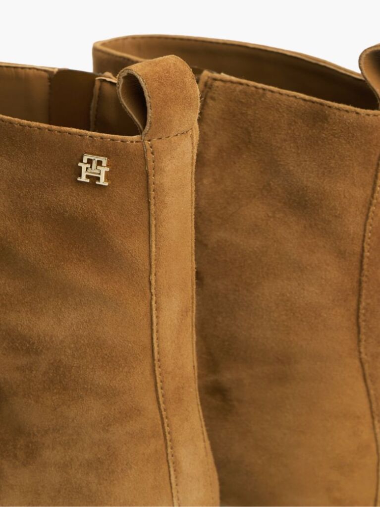 Brown Kitten Heel Suede Ankle Boots  Women