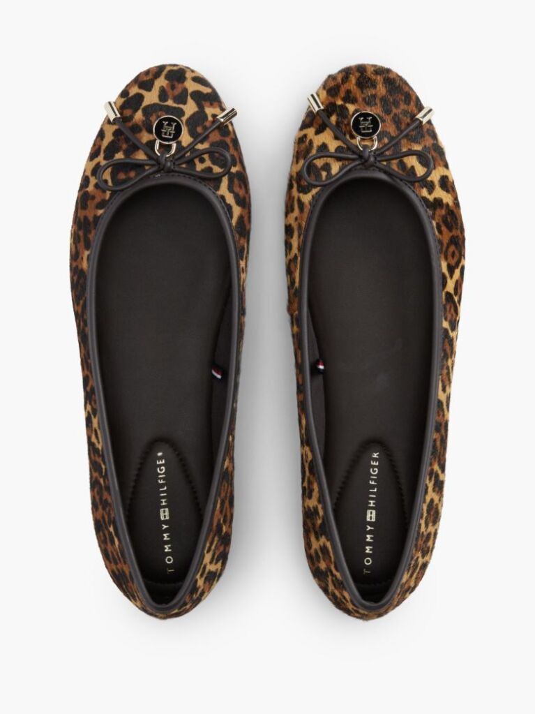 Multi Cheetah Print Charm Leather Ballerinas  Women