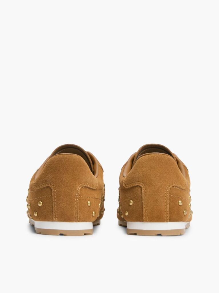 Καφέ Δερμάτινα Sneakers Με Τρούκς  Γυναίκες