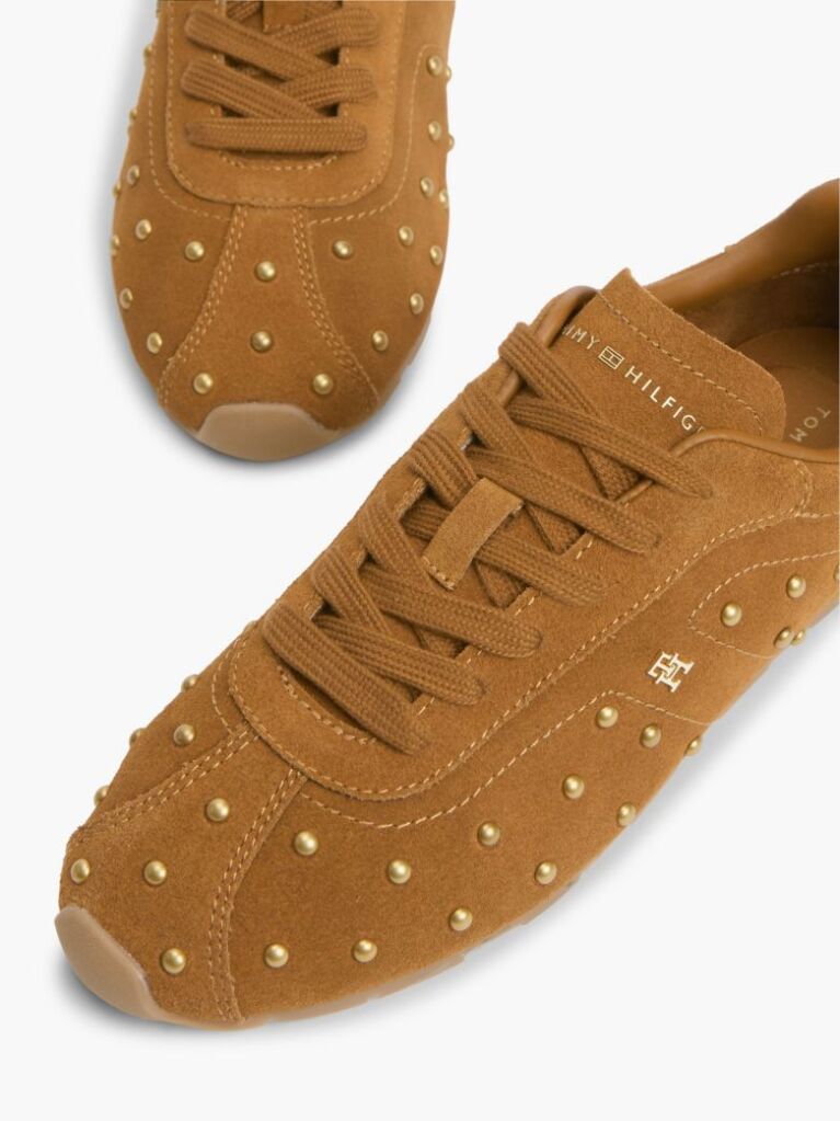 Καφέ Δερμάτινα Sneakers Με Τρούκς  Γυναίκες