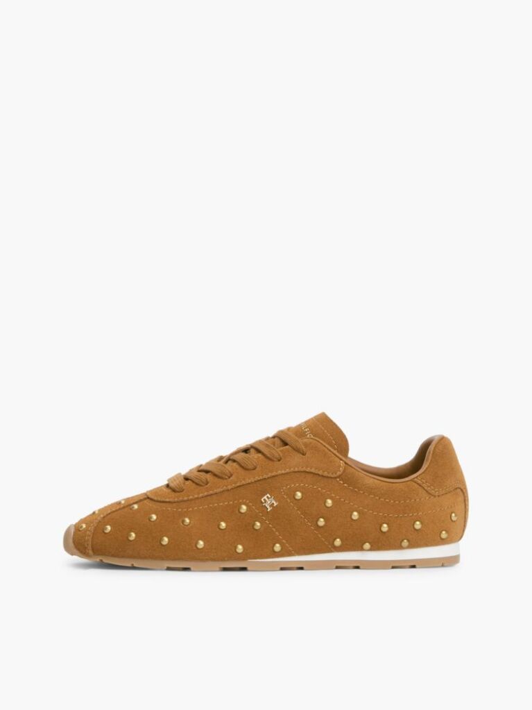 Καφέ Δερμάτινα Sneakers Με Τρούκς  Γυναίκες