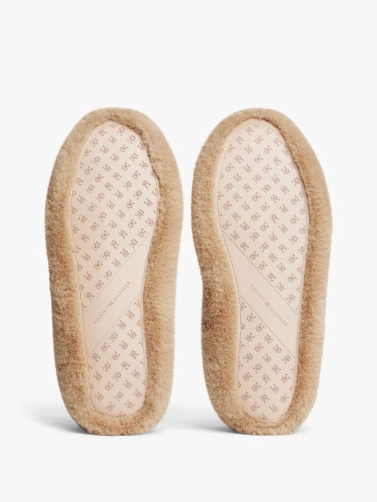 Pink Faux Fur Ballerina Slippers  Women