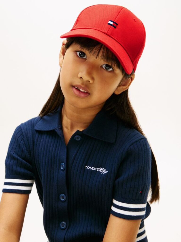 Red Kids' Twill Baseball Cap  Kids Unisex