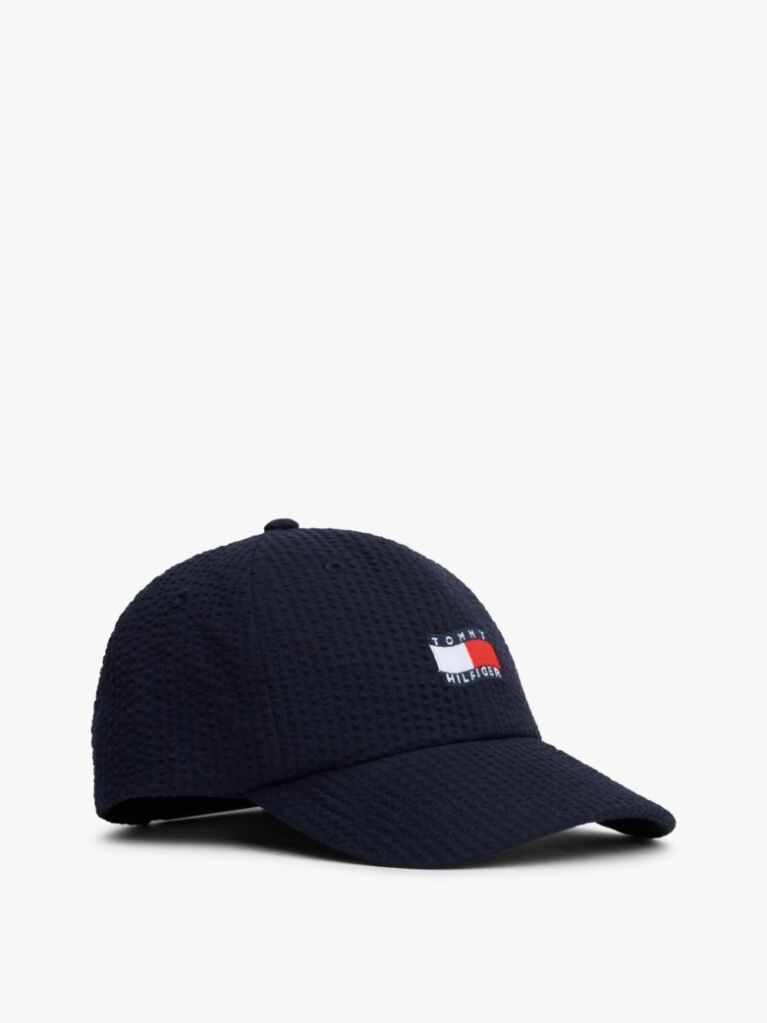 Blue Kids' Wavy Flag Seersucker Baseball Cap  Kids Unisex