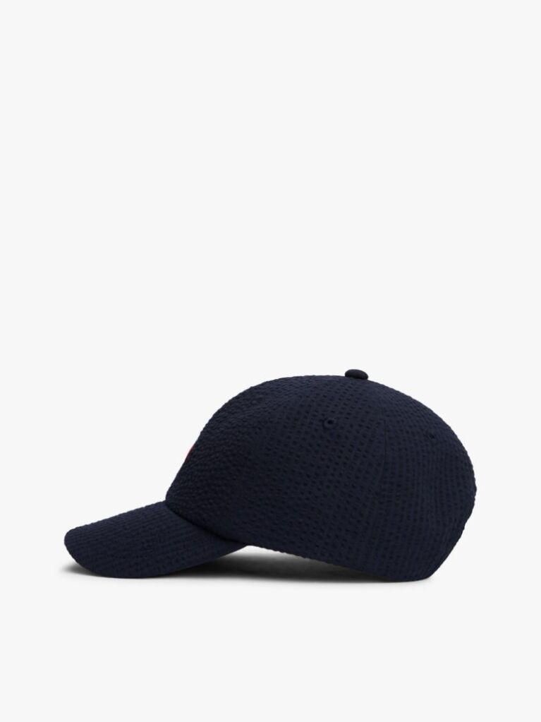 Blue Kids' Wavy Flag Seersucker Baseball Cap  Kids Unisex