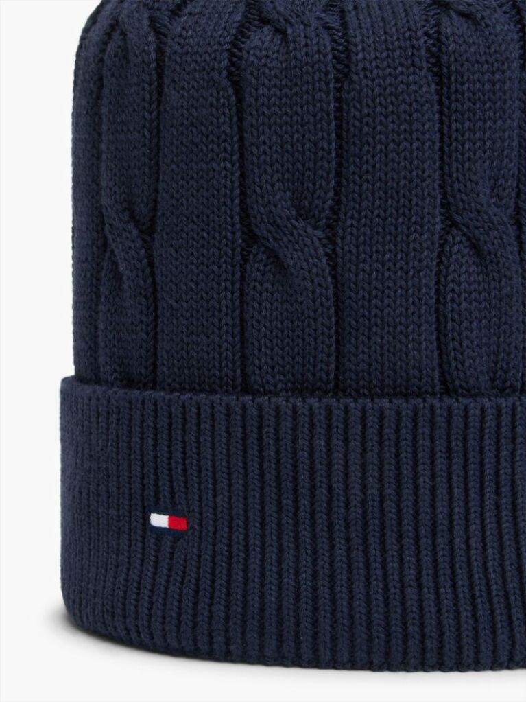 Μπλε Σκουφάκι Με Cable Πλέξη  Παιδί Unisex