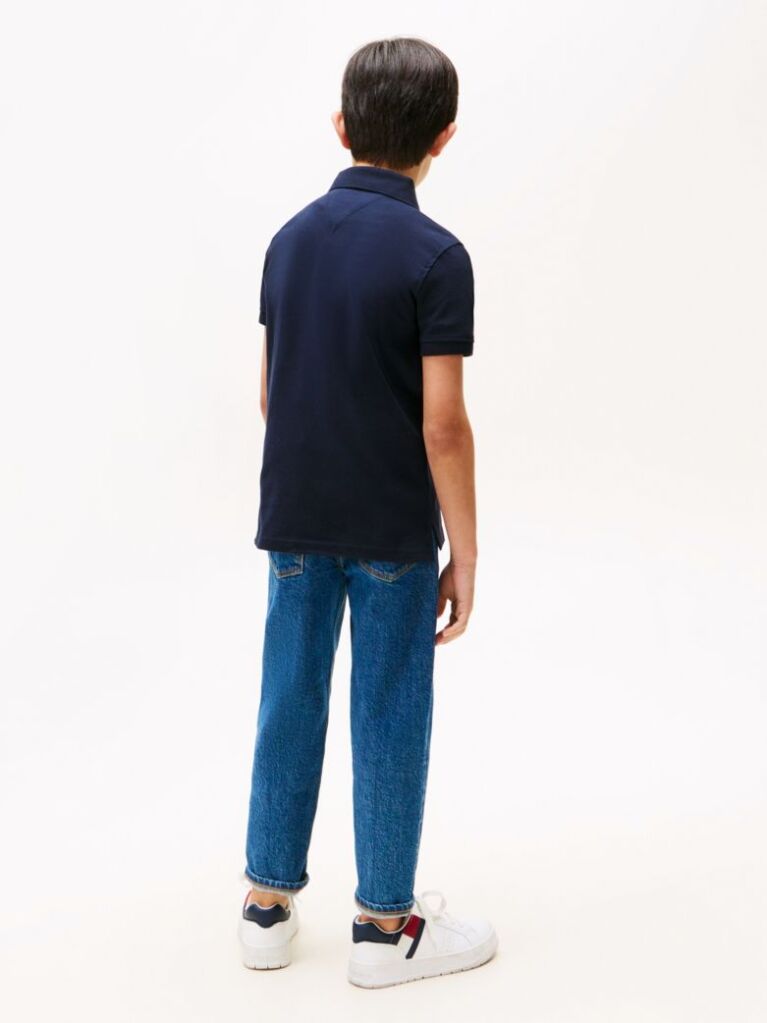 Blue Organic Cotton Polo Shirt  Boys