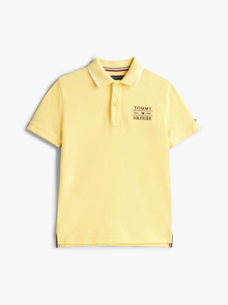 Yellow Logo Embroidery Polo Shirt  Boys