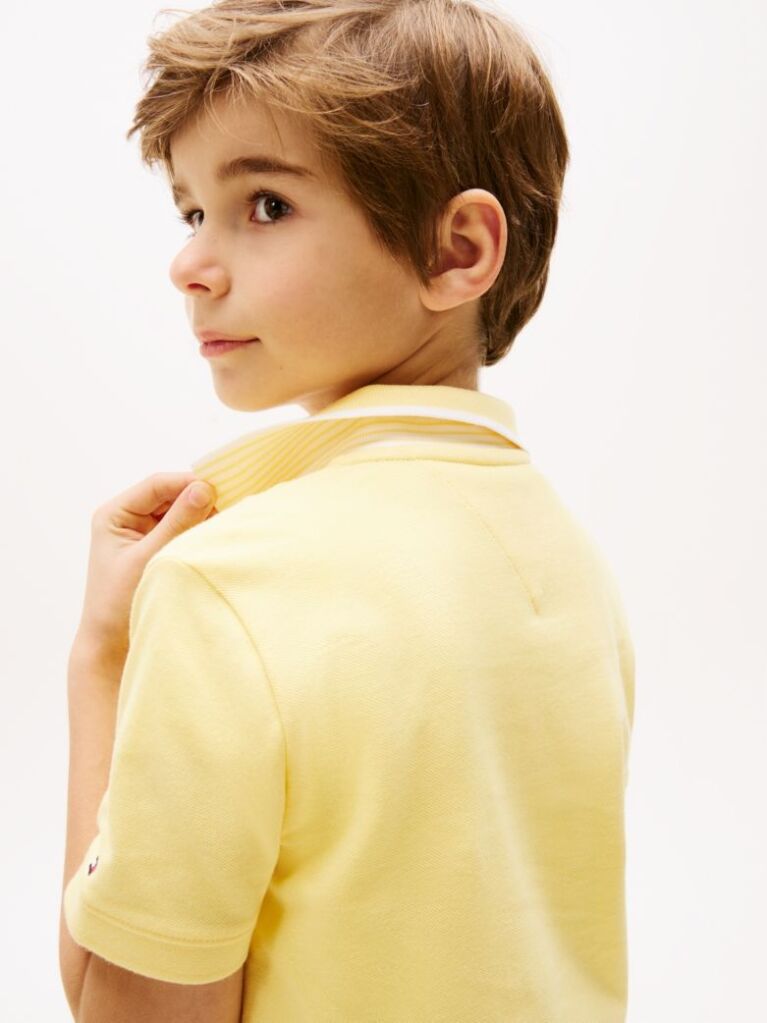 Yellow Logo Embroidery Polo Shirt  Boys