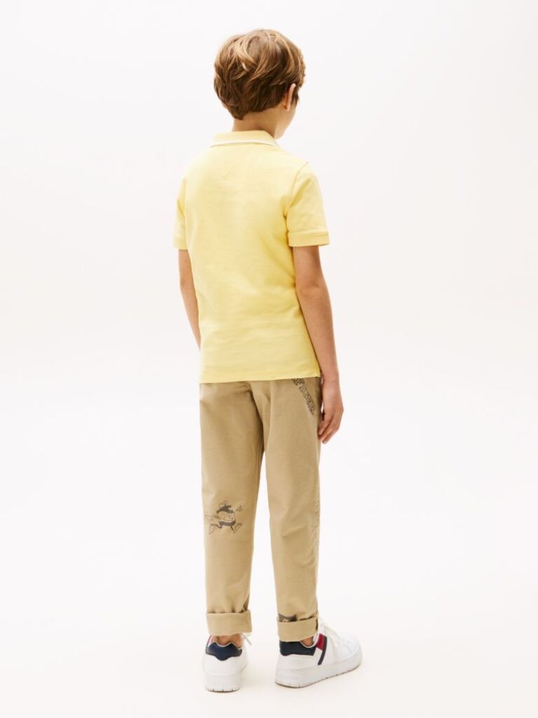 Yellow Logo Embroidery Polo Shirt  Boys