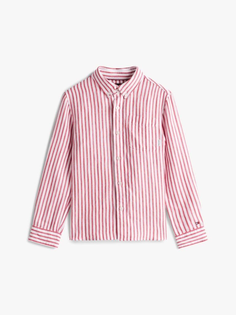 Multi Striped Linen Blend Shirt  Boys