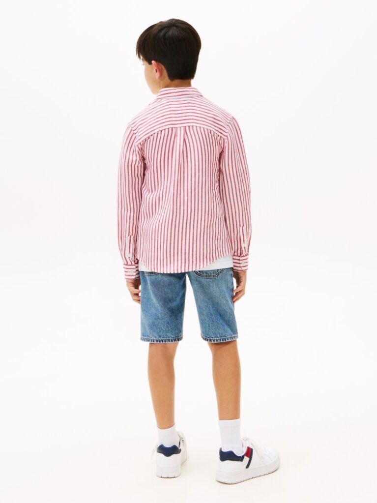 Multi Striped Linen Blend Shirt  Boys