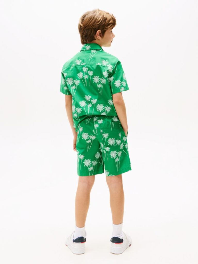 Multi Floral Print Poplin Shorts  Boys