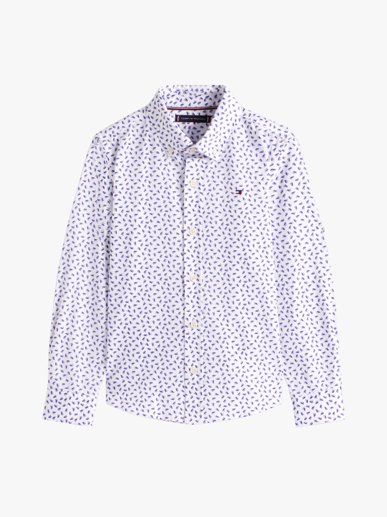 Multi All Over Mini Print Shirt Long Sleeve  Boys