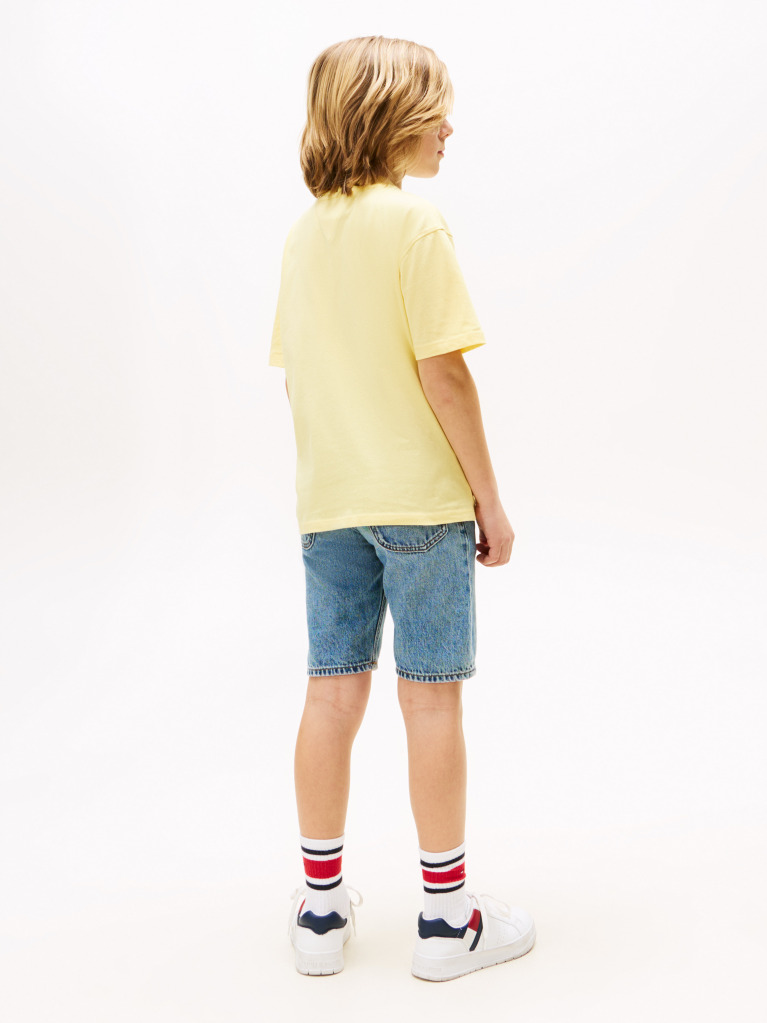 Yellow Tonal Flag Embroidery T-Shirt  Boys